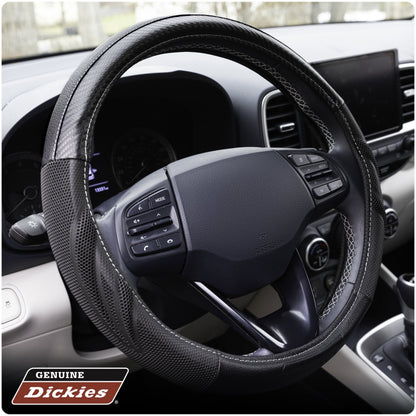 Genuine Dickies Black Carbon Fiber Dura Grip Steering Wheel Cover, 34078PWDI, 1.10 lbs