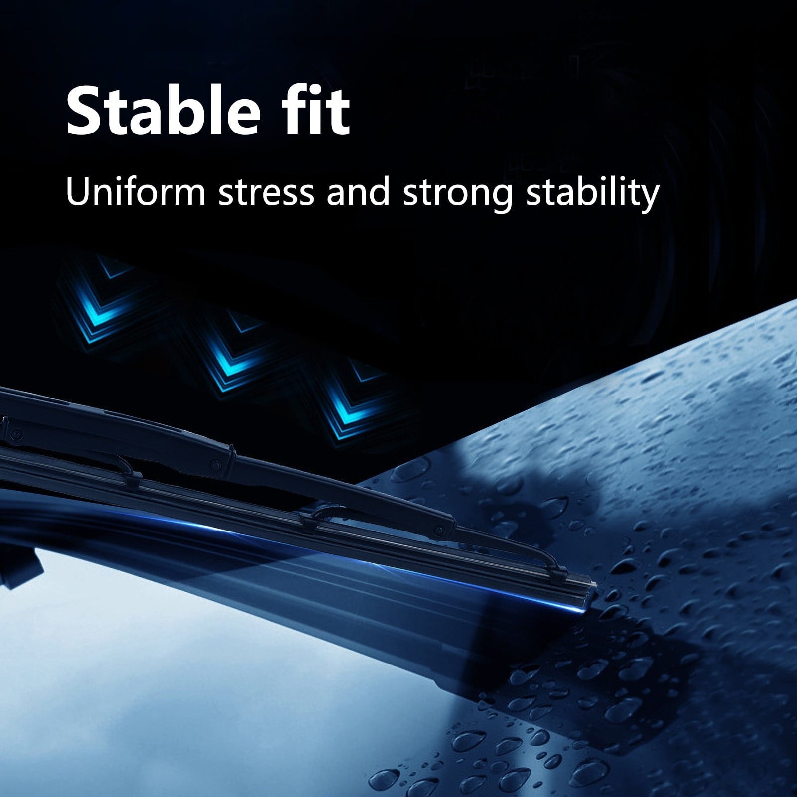 2-in-1 Water Repellent Wiper Blades with Rain Protection-Universal U-Shaped Hook Design-All-Weather Windshield Wiper for Superior Visibility in Rain Snow Ice-Advanced Beam Technology Car Accessories