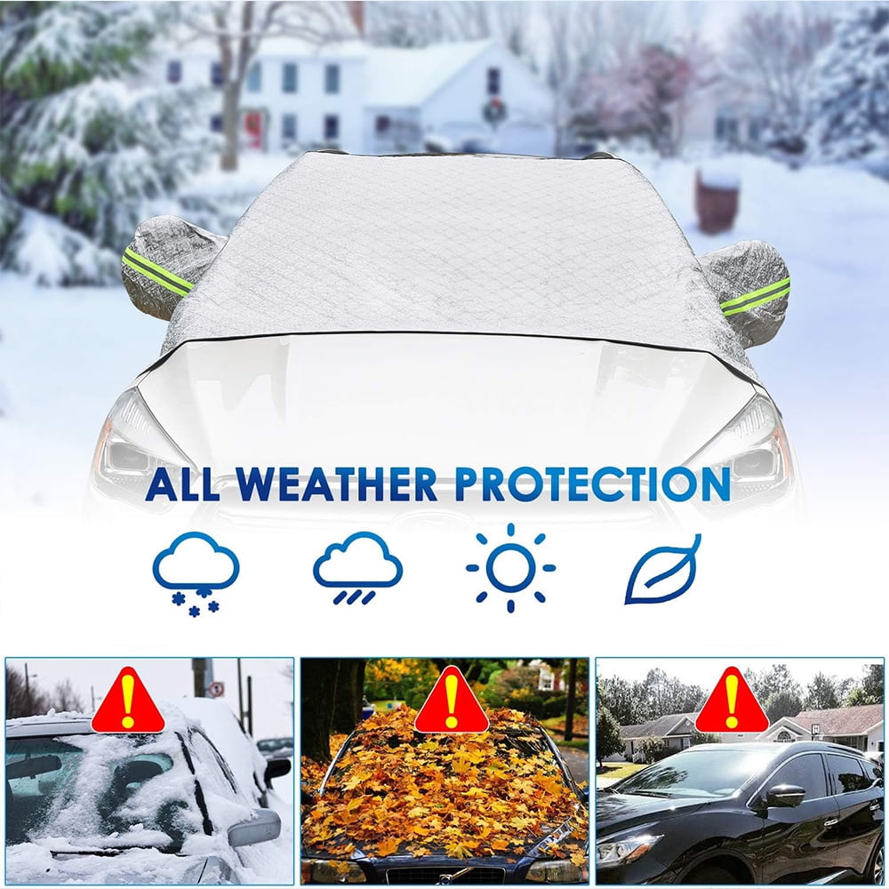 Snow and frost protection car windshield cover, front windshield protector, 60*89 inches suitable for use in autumn/winter.