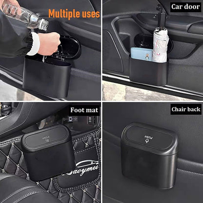 Puntoco Special Offers Clearance Car Trash Can Car Chair Back Car Door Hanging Storage Box Multi-Function Garbage Bag Black
