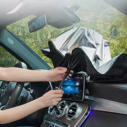 Car Windshield Sun Shade Foldable Umbrella Front Window Cover Visor Uv Umbrella