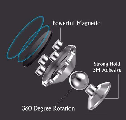 CyberTech 2-Pack Universal Magnetic Air-vent Car Mount with Dash Mount Holders for Smart Phones/GPS