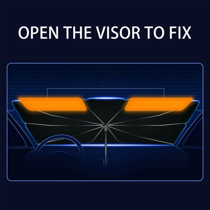 53" Car Windshield Sun Shade Foldable Umbrella Front Window Sun Uv Protection