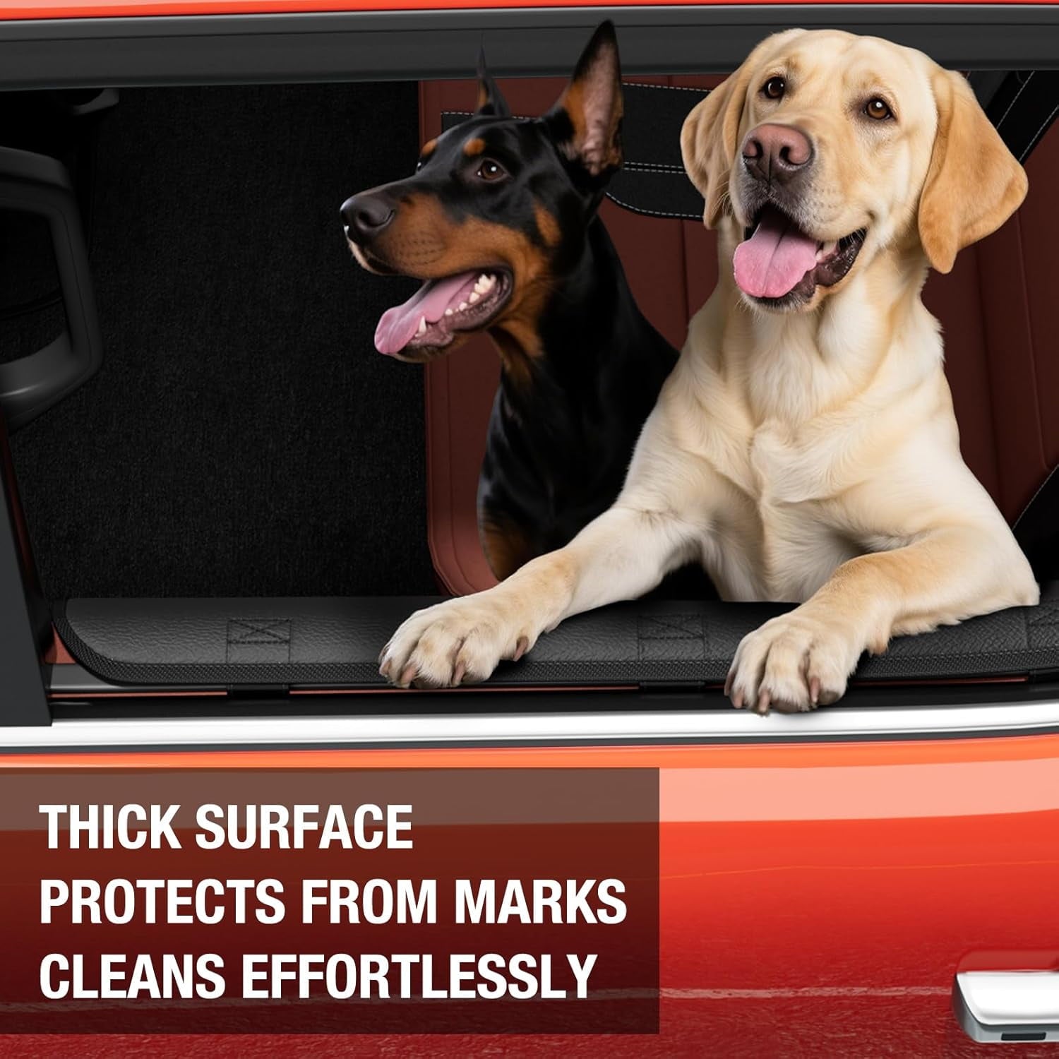 DIAMOOKY Car Door Protector for Dog, 20% Larger Design for Trucks & Large SUVs, Thickened Waterproof Door Edge Scratch Protector, Set of 2