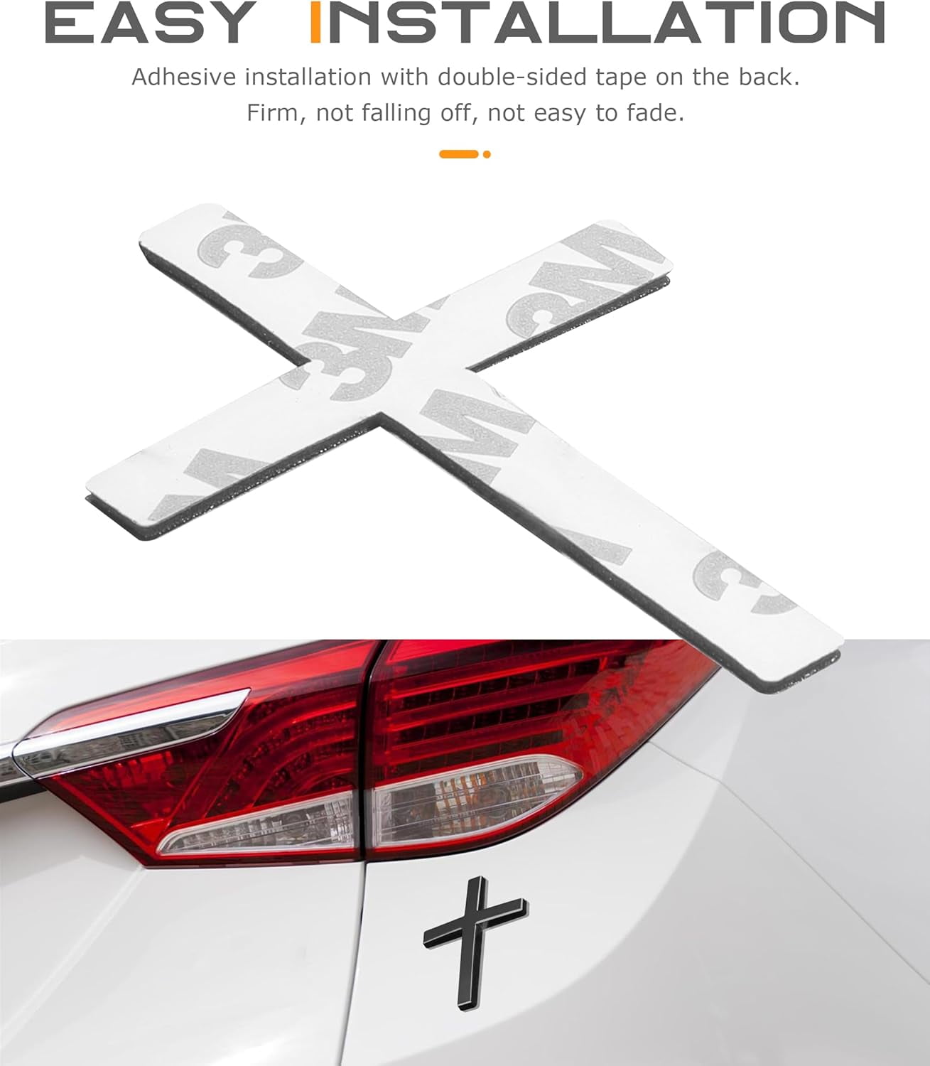 Christian Cross Exterior Car Decal - Versatile Decor Sticker for All Vehicles (Cars/SUVs/Motorcycles)