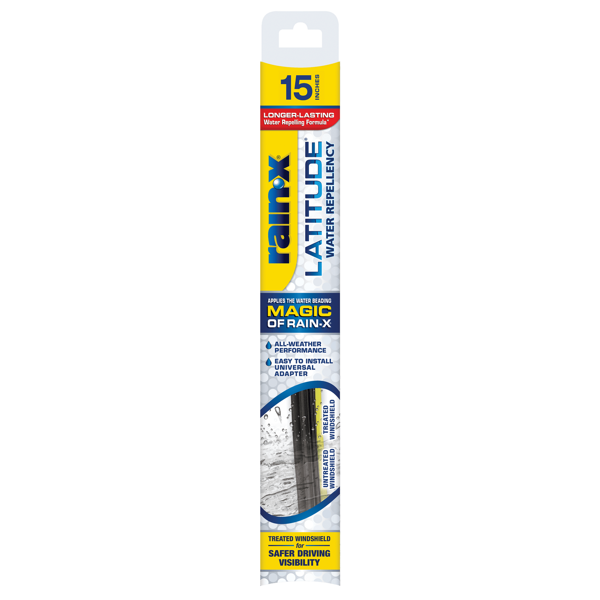 (2 pack) Rain-X Latitude Water Repellency 15" 2-in-1 Windshield Wiper Blade