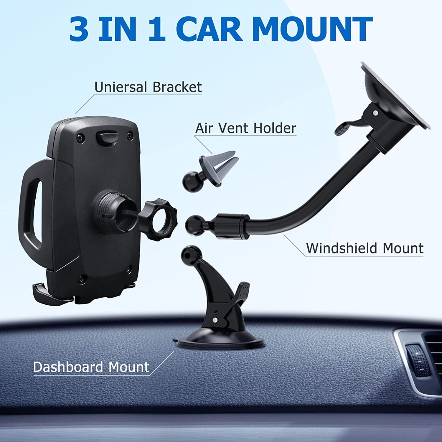 Vansky Suction Cup iPhone Car Mount with Air Vent Phone Holder