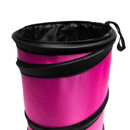 FH Group Polyethylene Small Pink Collapsible Trash Can 0.25 lb. with Air Freshener