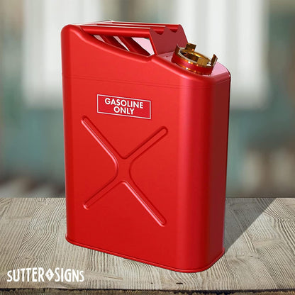 Sutter Signs 6pc Diesel Only & Gasoline Only Stickers for Fuel Tank | Weatherproof Adhesive Decals for Trucks, Tractors, Fuel Cans, Gas Caps