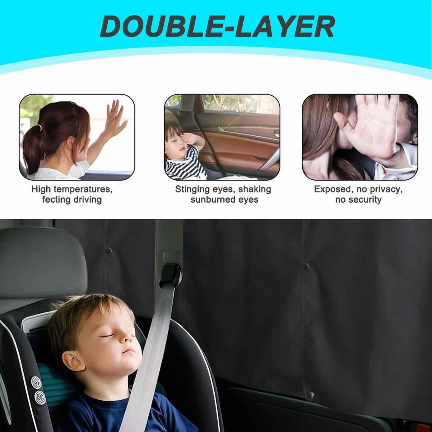 Universal Magnetic Car Side Window Sun Shade Mesh Privacy Screen Uv Protector