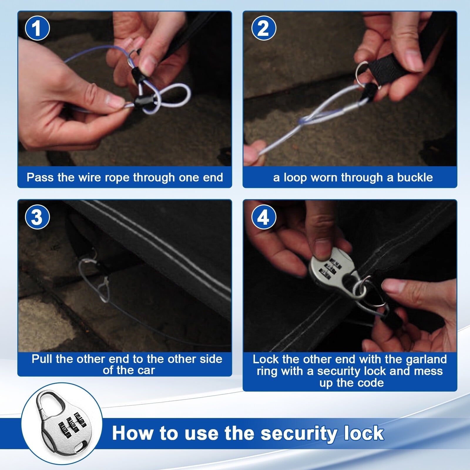 For Toyota Camry Car Cover, Thickened PEVA+Cotton Waterproof Sedan Full Cover with Lock Outdoor Indoor Snow Rain Sun Dust Protection All Weather Black