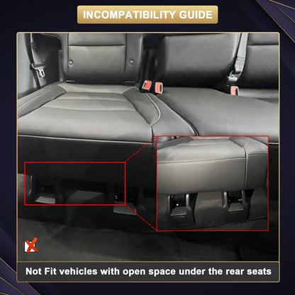 FANOTEK Black/Blue, PU Leather, Waterproof, Cushioned, Front Rear Seat Covers, 5 Pieces