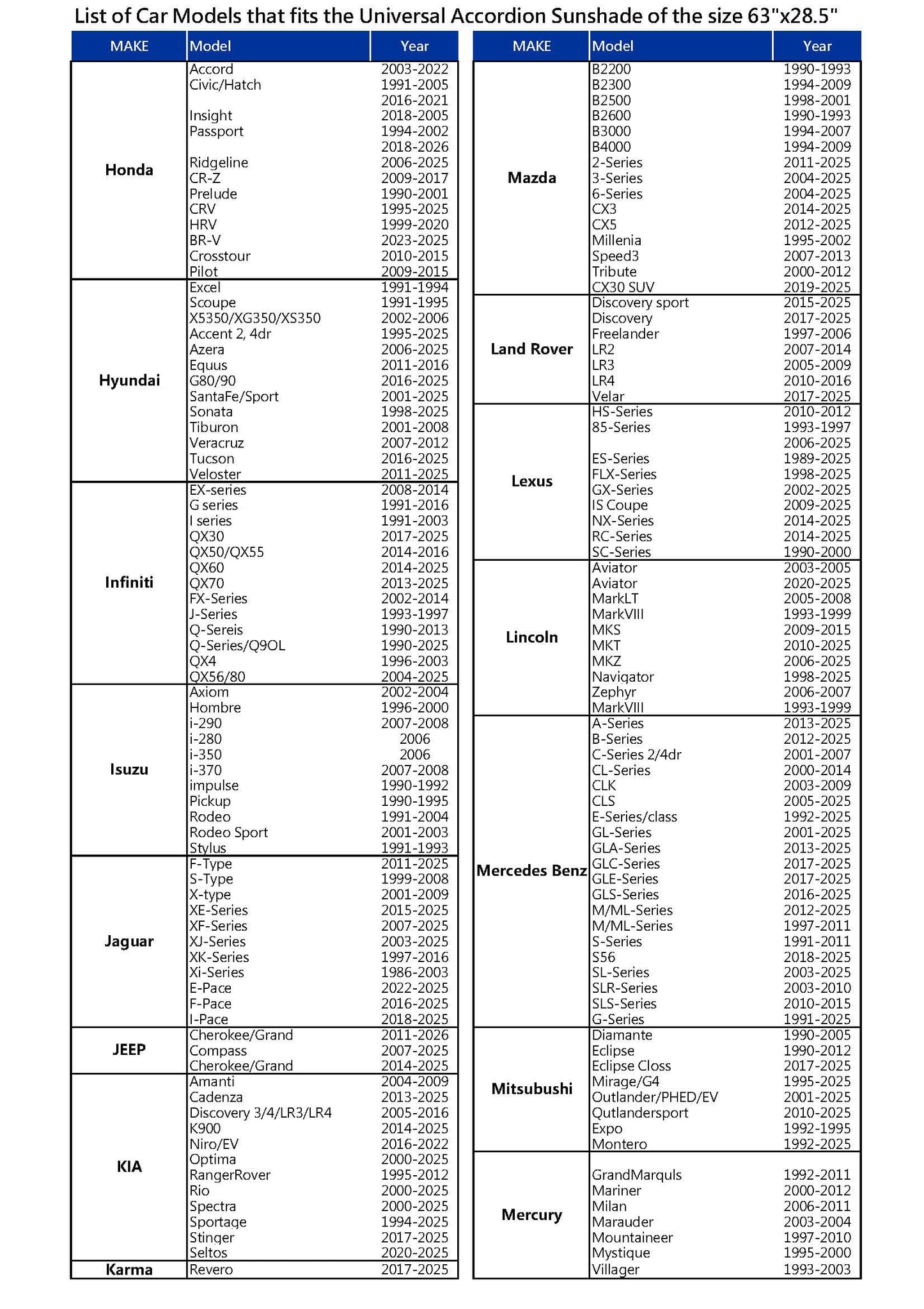 Auto Drive Lightweight Silver Accordion Sunshade 1 Pack,63" x 28.5"