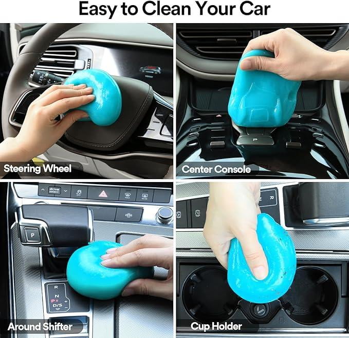 Car Cleaning Gel Universal Detailing Kit Automotive Dust Car Crevice Cleaner Slime Auto Air Vent Interior Detail Removal for Car Putty Cleaning Keyboard Cleaner Car Accessories