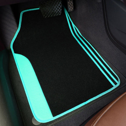 Flying Banner Mint Green Universal Car Floor Mats, Anti-Slip, 4 Piece Fits Car Truck SUV