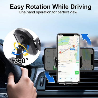 DIAMOOKY Phone Mount for 2018-2023 Jeep Wrangler JL JLU & Gladiator JT, Phone Holder Dash Tray System Kit with Metal Rod Extension Arm 360° Adjustable