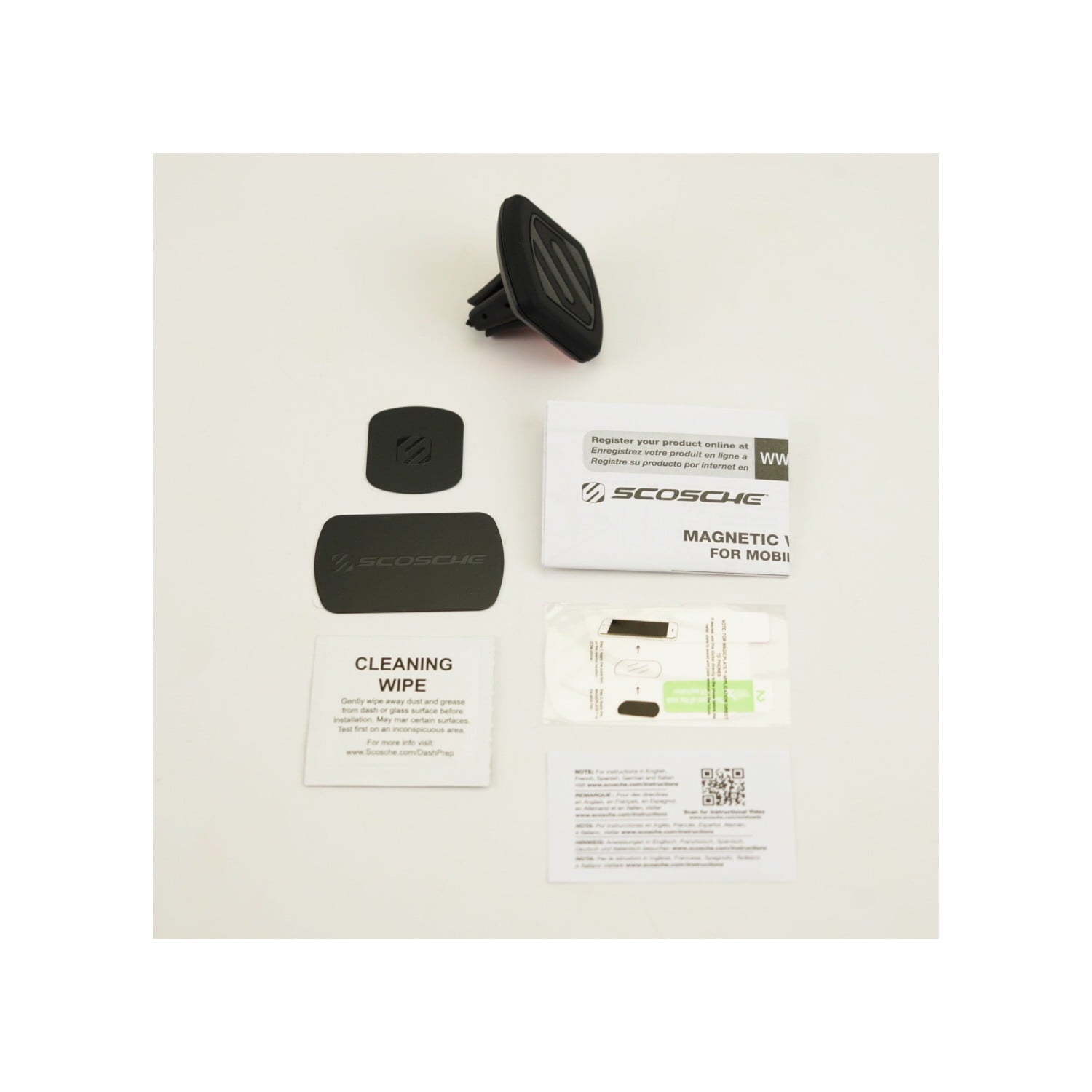 Scosche MAGVM2RSD MagicMount Vent Mount Universal 360° Adjustable Strong Magnetic Phone Holder Blk
