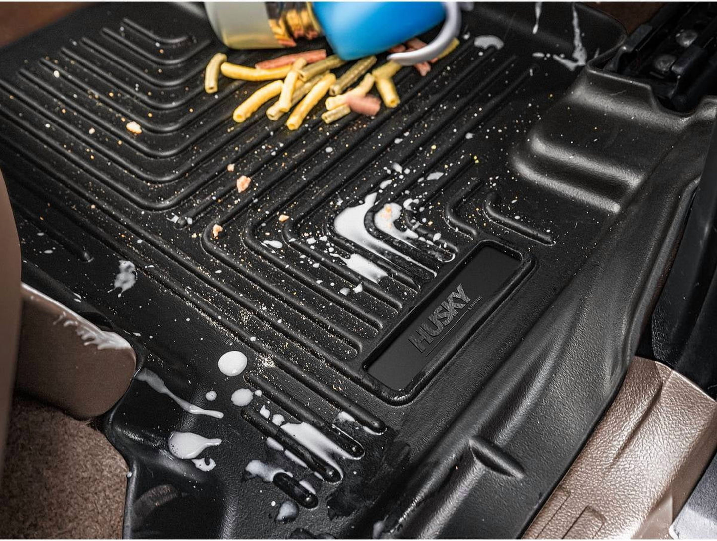 Husky Liners 18911 Weatherbeater Floor Mats Fit 2024-2025 Enclave/Traverse/Acadia w/ 2nd Row Bench/Bucket Seats Front Row Liners 2pc Black