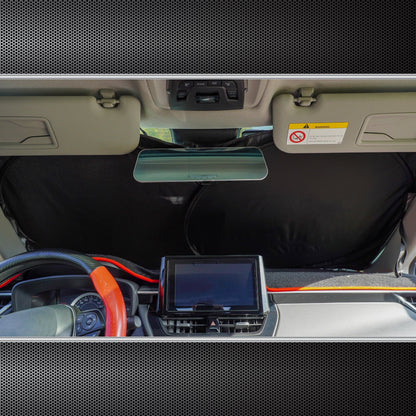 Auto Drive Double Rings Twist Sun Shade Ultimate Protection for Car Windshields1 pack, 63"x29.5"