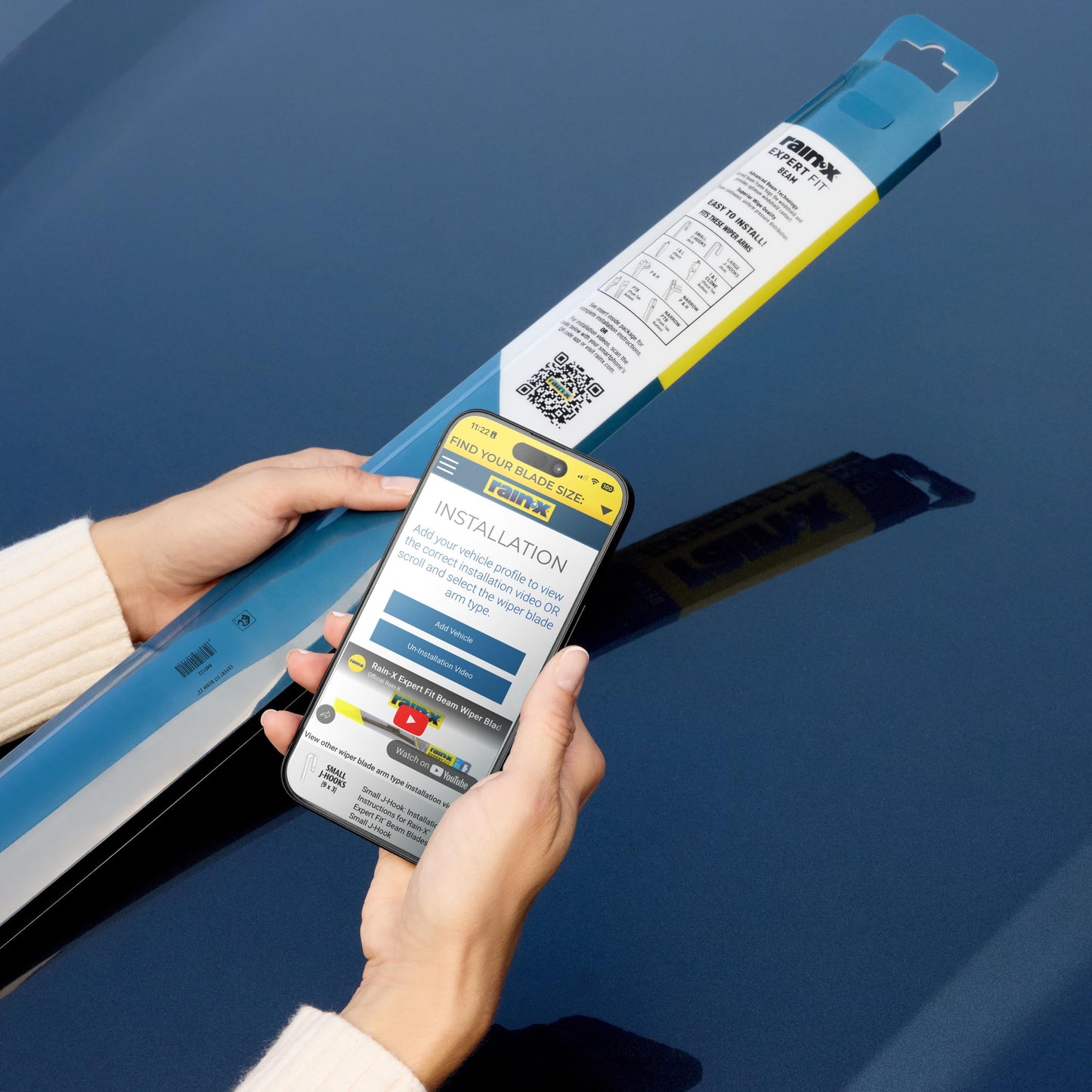 Rain-X Expert Fit Beam 21" Windshield Wiper Blade, Premium Wipers for Streak-Free, All-Weather Performance