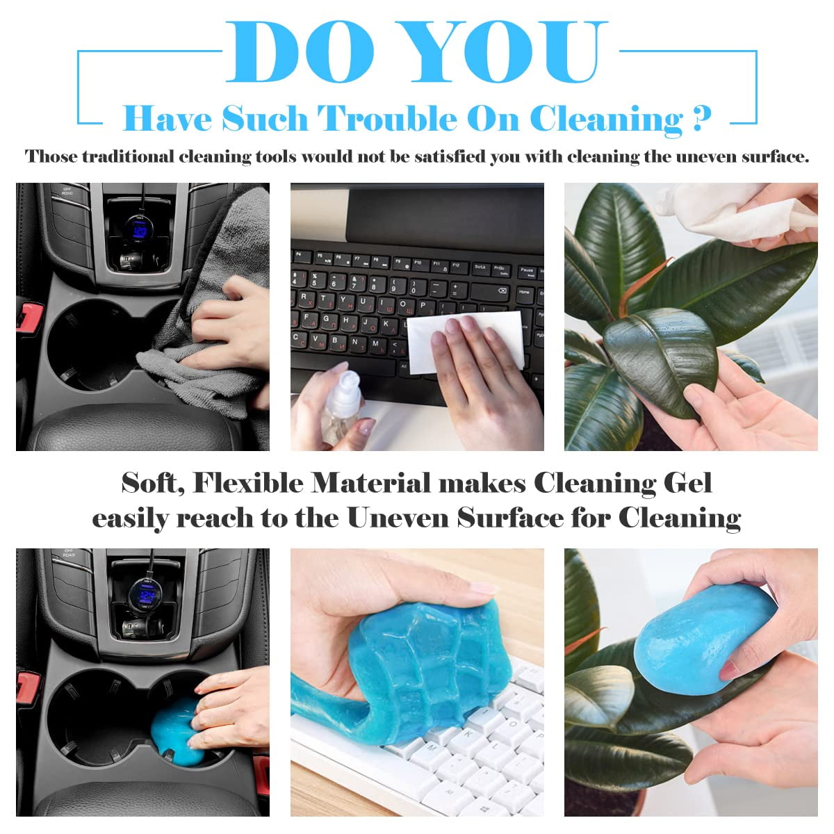 Car Cleaning Gel Car Cleaning Putty Car Interior Cleaner Slime Car Cleaning Kit Auto Detailing Tools Car Cleaning Supplies Car Accessories Car Blue 1 Pack