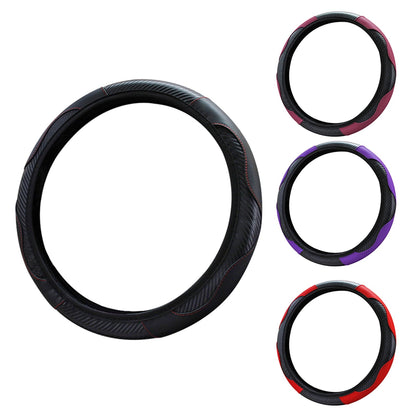 Walbest Microfiber Leather Steering Wheel Cover Breathable Auto Car Steering Wheel Cover for Men and Women Universal 15 Inches (Red)