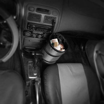 FH Group Polyethylene Small Gray Collapsible Trash Can 0.25 lb. with Air Freshener