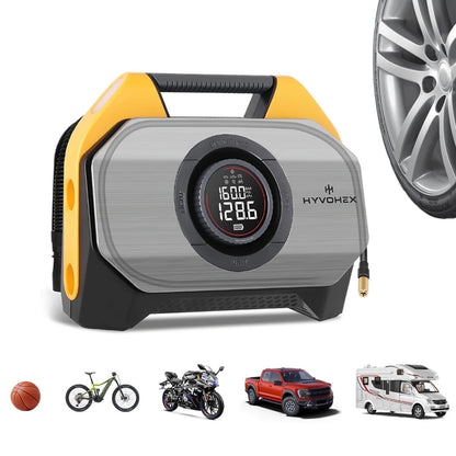 HYVOHEX Tire Inflator Portable Air Compressor for Heavy-duty Vehicle Cordless Air Pump for Car Inflatables 15600mAh Battery