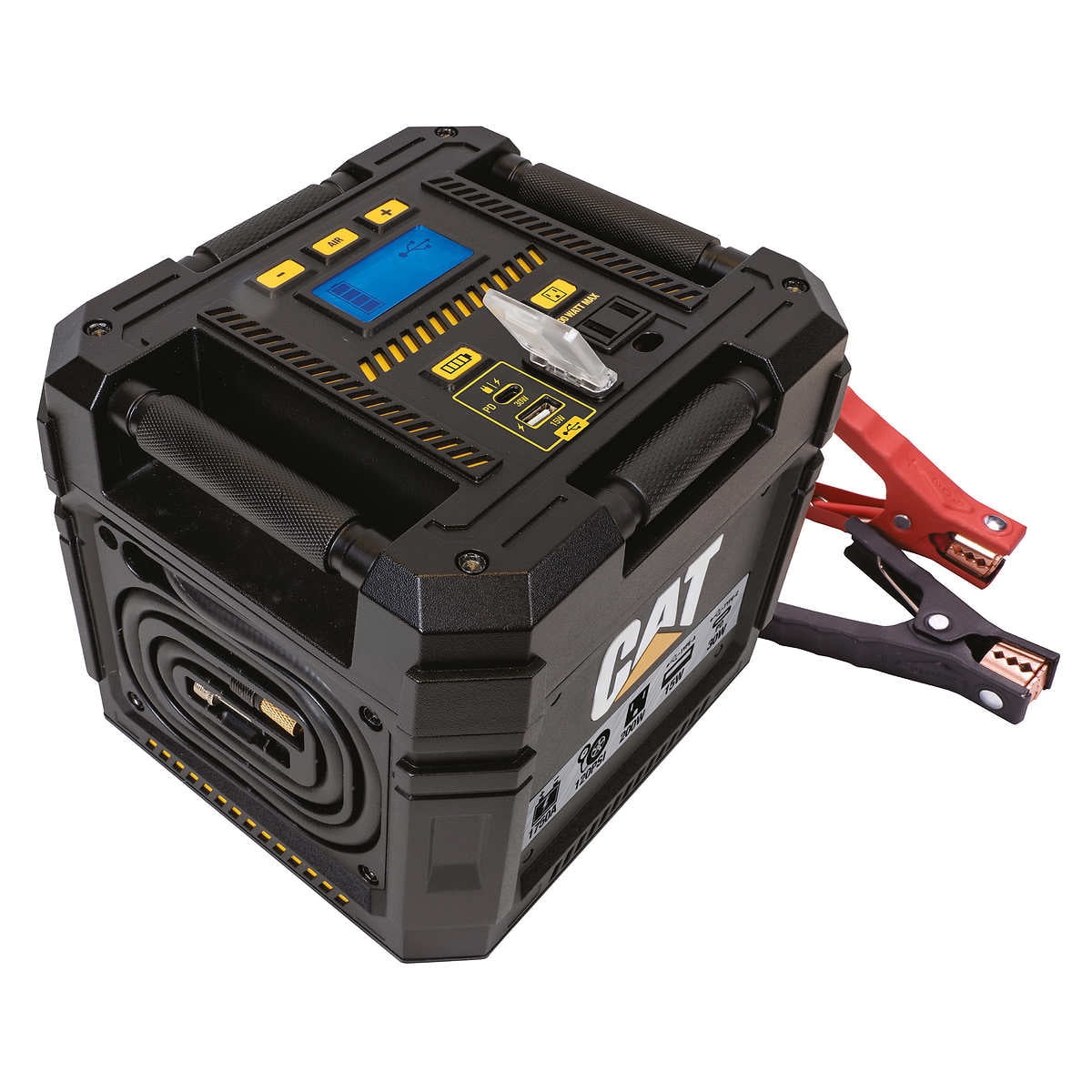 CAT Cube 1750A Jump Starter, 200W Inverter, 120 PSI Compressor