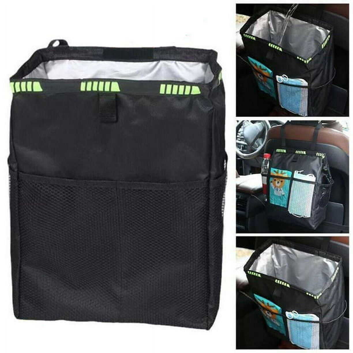 Car Trash Bag Litter Can Garbage Bin Seat Organizer Storage Box Waterproof for Van Truck Universal