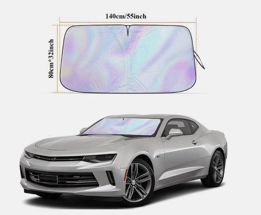 Che Yi Bao Foldable Front Window Windshield Sun Shade Shield Cover, Visor UV Block, 55x32 inch