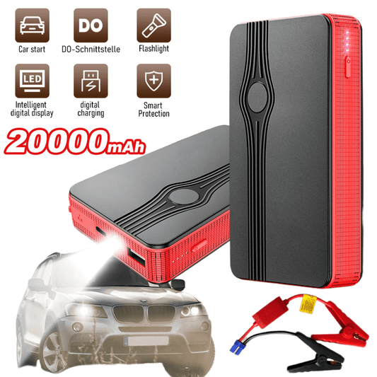 DFITO Emergency Power Starter, 20000 mAh Car Jump Starter Battery Power Bank, Vehicle Emergency Starting Booster for Car Boat Truck, Red