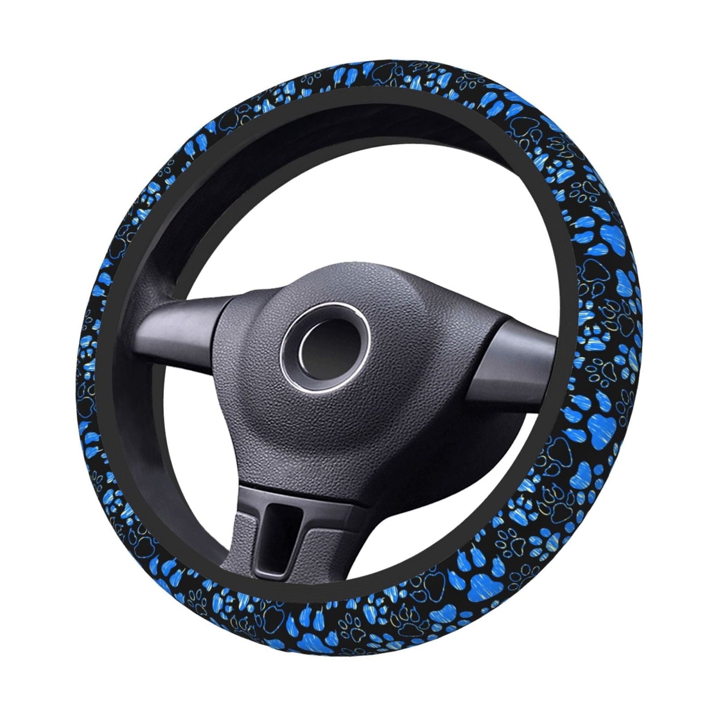 Dog Paw steering wheel cover Anti-Slip, Sweat Absorption Universal 15 inch steering wheel covers cute car accessories for Men Women