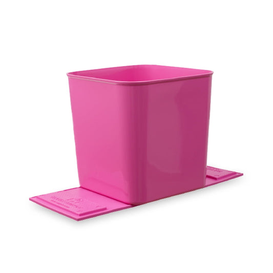 Haussimple Car Trash Can Garbage Bin Waterproof Auto Wastebasket Pink- High 7.5\", Length 7.5\"