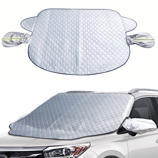 NEXPOW Car Windshield Cover, Snow Cover with Side Mirrors Cover, Windshield Shade with Magnetic Edges for Car SUV CRV Trucks