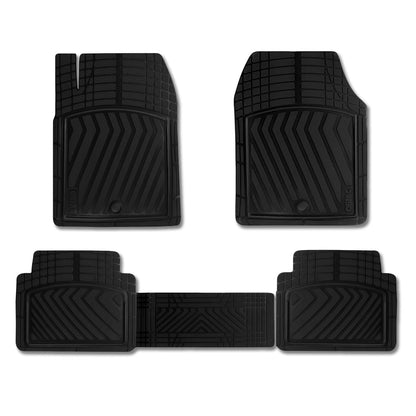 OMAC Floor Mats Liner for Car 3D All-Weather Front Rear Semi-Custom fit 4 Pcs Set Black