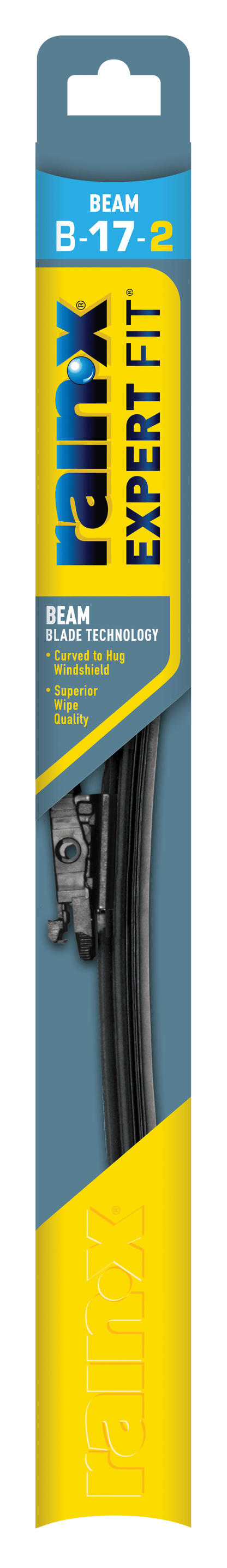 Rain-X Expert Fit Beam Windshield Wiper Blade, 17" B17-2 - 840005