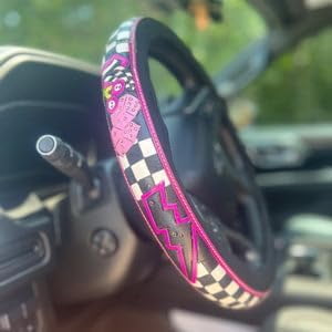 Retro Western Cowboy Car Universal Steering Wheel Cover, Repairig Universal Steering Wheel Cover, Universal 15 Inch,Anti-Slip Steering Wheel Covers, Breathable for Suvs,Trucks 