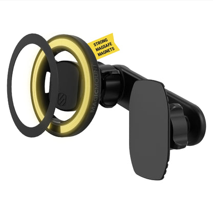 Scosche SMS1ODVR-1 MagicMount MS 5-in-1 MagSafe Car Phone Mount - Back of Screen, Dash or Vent Mount