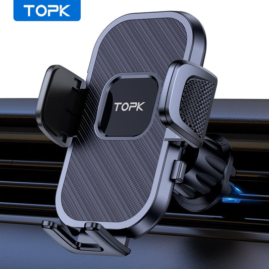 TOPK D38-G Car Phone Holder Mount, Upgraded Metal Hook Cell Phone Holder For Car Air Vent Compatible With All Phones