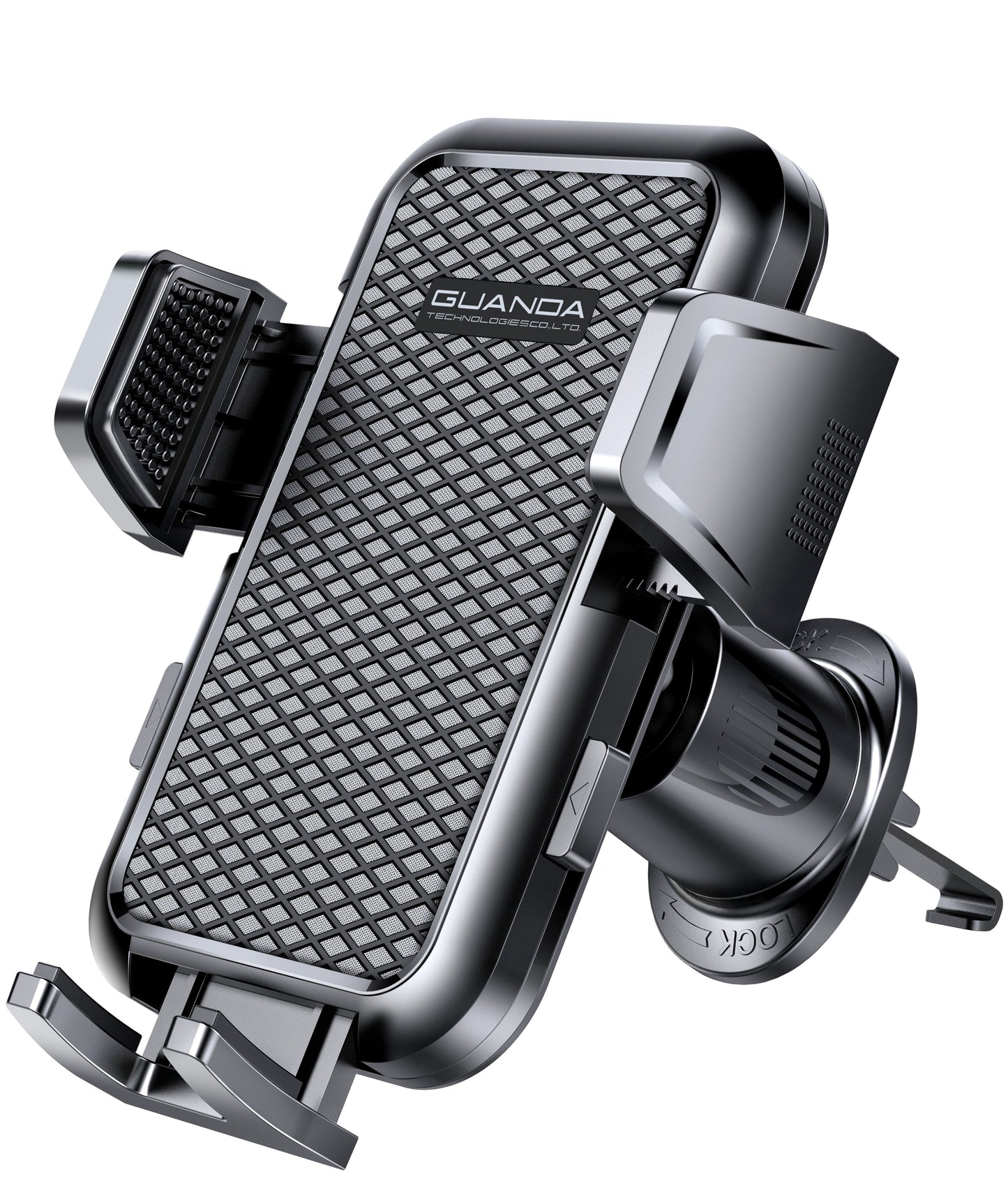 GUANDA Car Phone Holder for Air Vent, Secure Hook Clip with 360° Adjustable Mount, Compatible with iPhone, Samsung and Android Phones