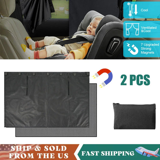 Universal Magnetic Car Side Window Sun Shade Mesh Privacy Screen Uv Protector