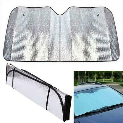 VONTER Car Windshield Sunshade Car Sun Protector Foldable Front Window Shade-Thicken 5-Layer Bubble for Auto Windshield Sun Shade UV Protection and Heat Reflector 51"x 23" (Silver)