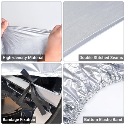 Pecham Car Cover Waterproof with Side Door Zipper All Weather Upgraded UV Protective Vehicle Cover-192"x71"x59" Sedan Cover