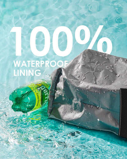 HOTOR Car Trash Can with Lid, Leak-Proof Car Garbage Can with Mesh Pockets, Car Accessories, 2 Gallons, Purple