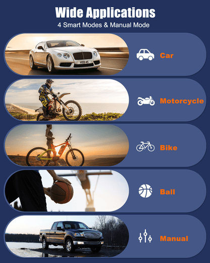 AUTDER 21V Portable Tire Inflator 180PSI Digital Air Compressor with Gauge, 12V Adapter, Yellow