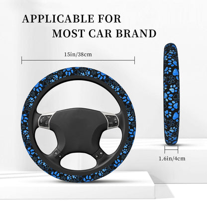 Dog Paw steering wheel cover Anti-Slip, Sweat Absorption Universal 15 inch steering wheel covers cute car accessories for Men Women