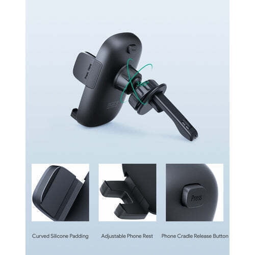 GUANDA Car Phone Holder for Air Vent, Secure Hook Clip with 360° Adjustable Mount, Compatible with iPhone, Samsung and Android Phones