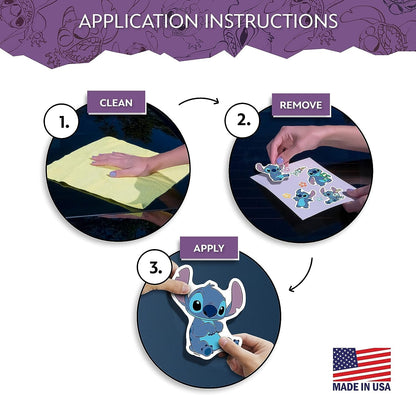 Disney Lilo and Stitch Decals - Set of 9 Lilo and Stitch Stickers for Kids and Adults - Vinyl Decals for Laptop, Tumbler, Water Bottle, Vehicles - Licensed Disney Stickers