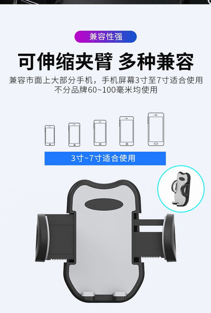 LINKPAL Upgraded Car Vent Phone Mount Steel-Hook Air Vent Holder Clip Sturdiest Shockproof Universal Mobile Cell Phone Mount Handsfree Stand Cradle for iPhone 14 13 Samsung Galaxy, Black